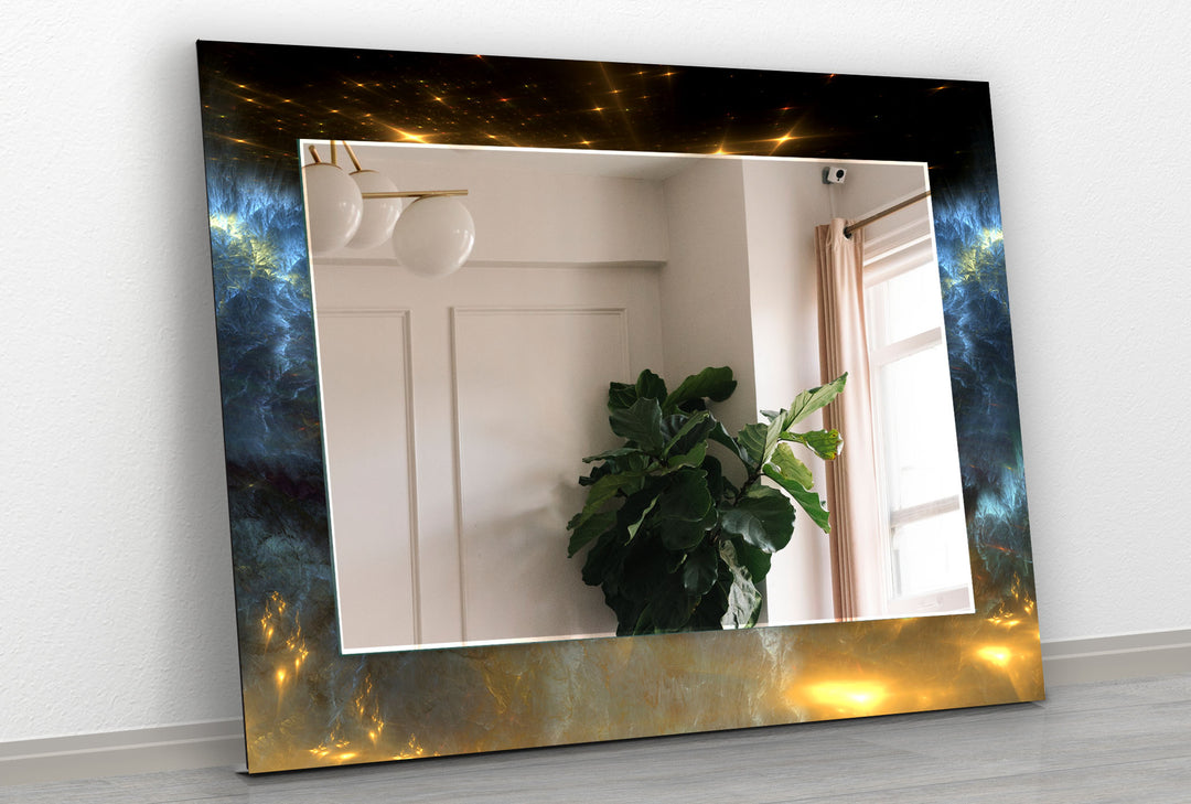 Black Gold Space Wall Mirror Long Mirror
