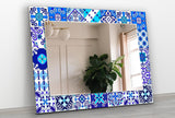 Blue Mosaic Wall Mirror