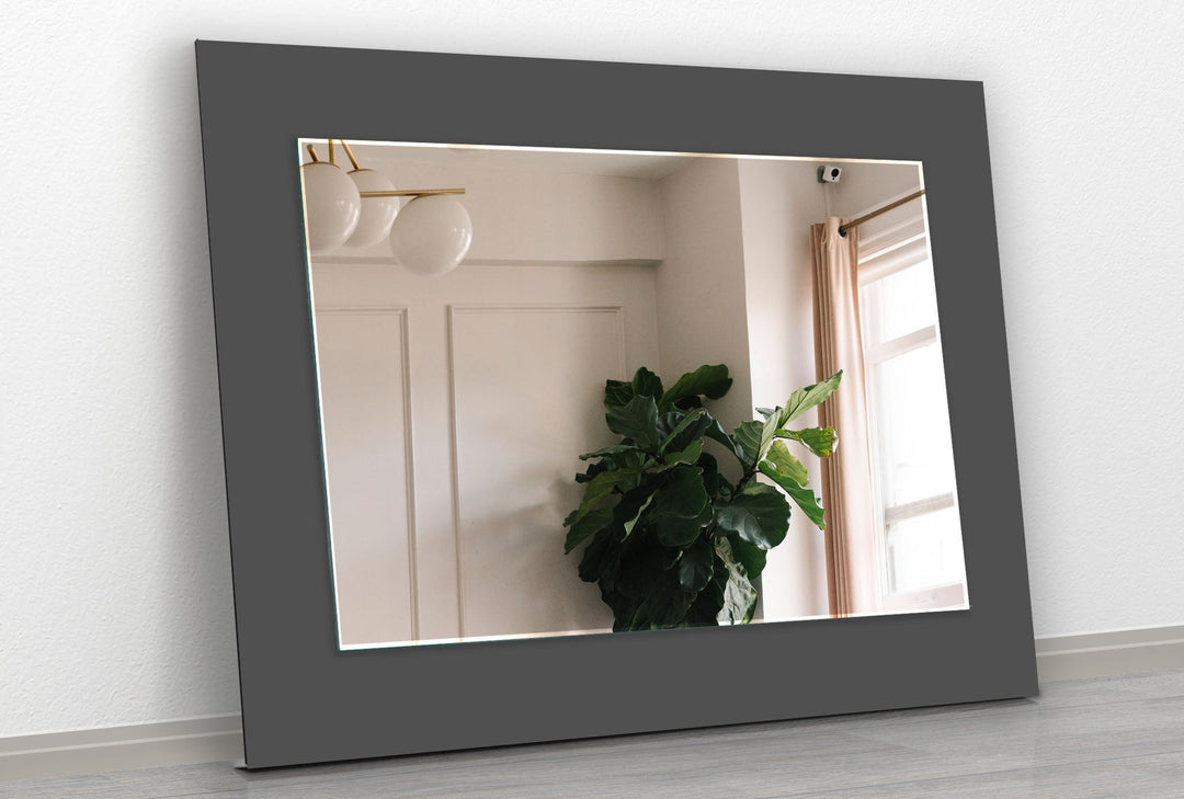 Dark Gray Wall Mirror Dining Room Mirror
