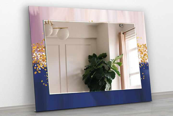 Pink Blue Golden Details Wall Mirrors Long Mirror
