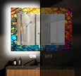 Stained Tempered Glass Wall Mirror