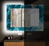 Marble Tempered Glass Wall Mirror