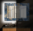 Marble Tempered Glass Wall Mirror