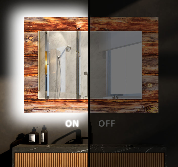 Light Wood Wall Mirrors Long Wall Mirror
