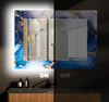 Marble Tempered Glass Wall Mirror