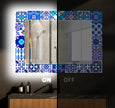 Blue Mosaic Wall Mirror