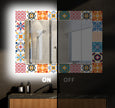 Mosaic Tempered Glass Wall Mirror