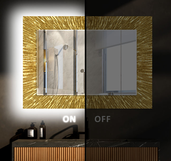 Gold Shiny Wall Mirror decorative mirrors
