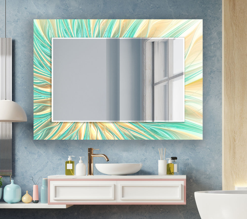 Green & Beige Wall Mirrors wall decorative mirror
