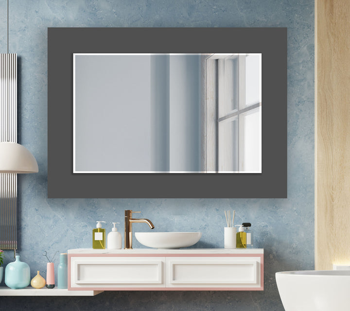 Dark Gray Wall Mirror Decorative Mirror
