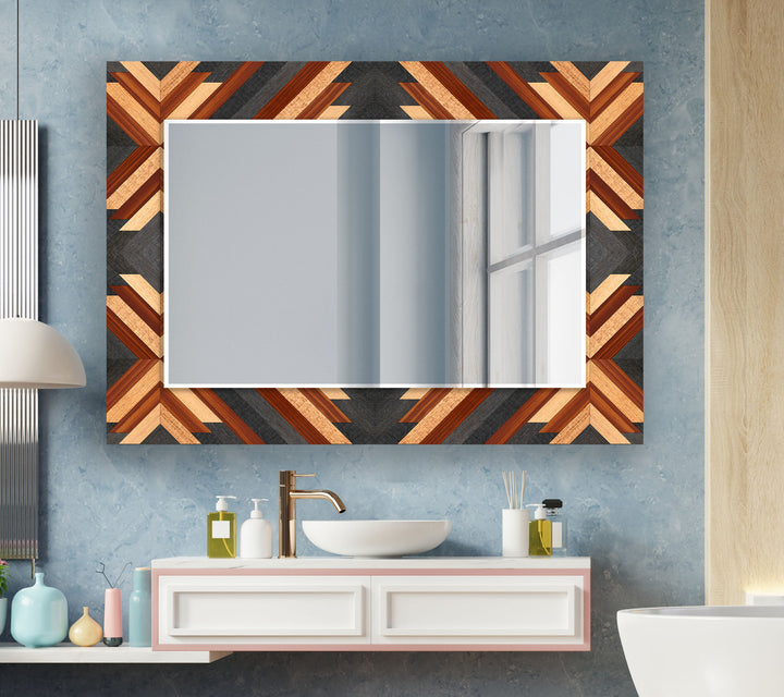 Beige & Brown Design Wall Mirror oversized mirror
