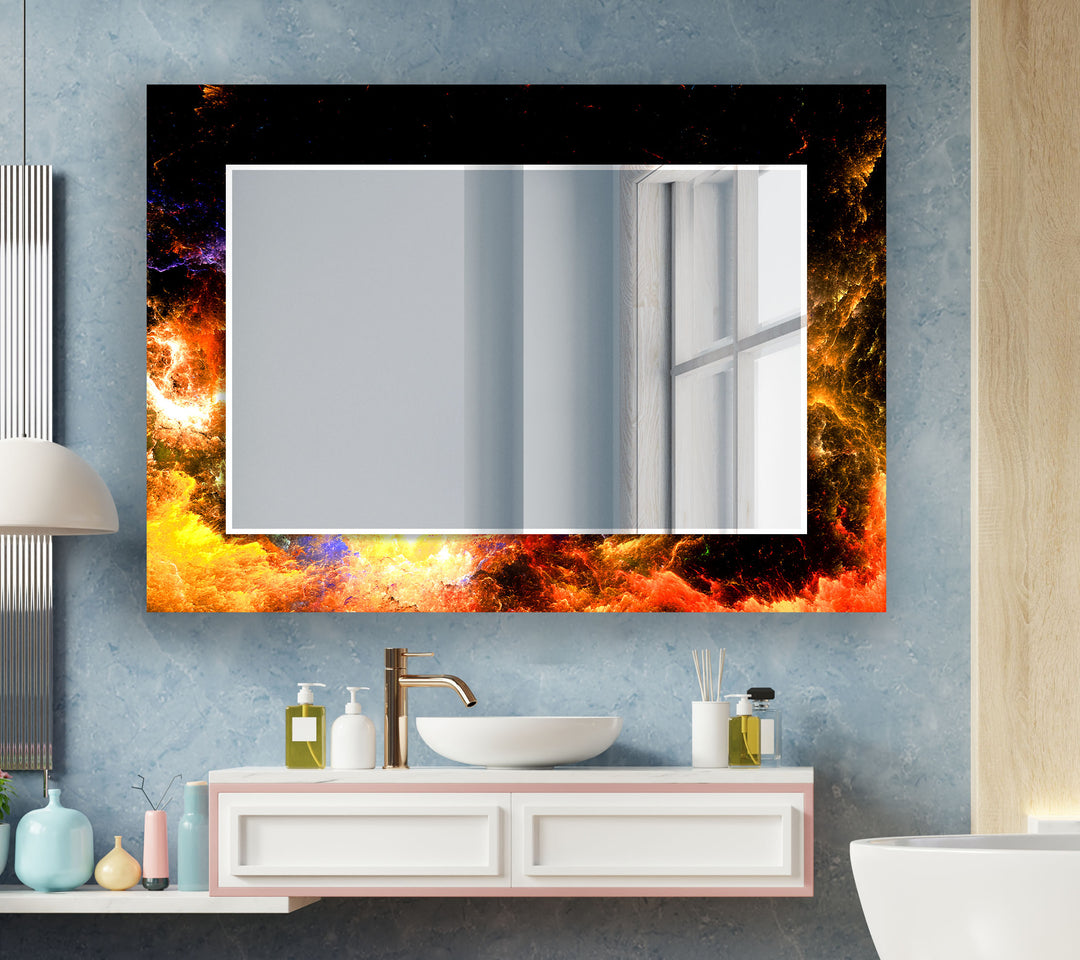 Neon Color Splashes Wall Mirror  modern mirror
