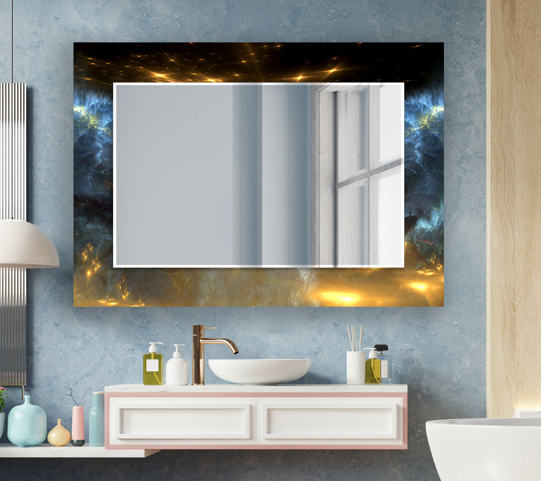 Black Gold Space Wall Mirror Large Mirror
