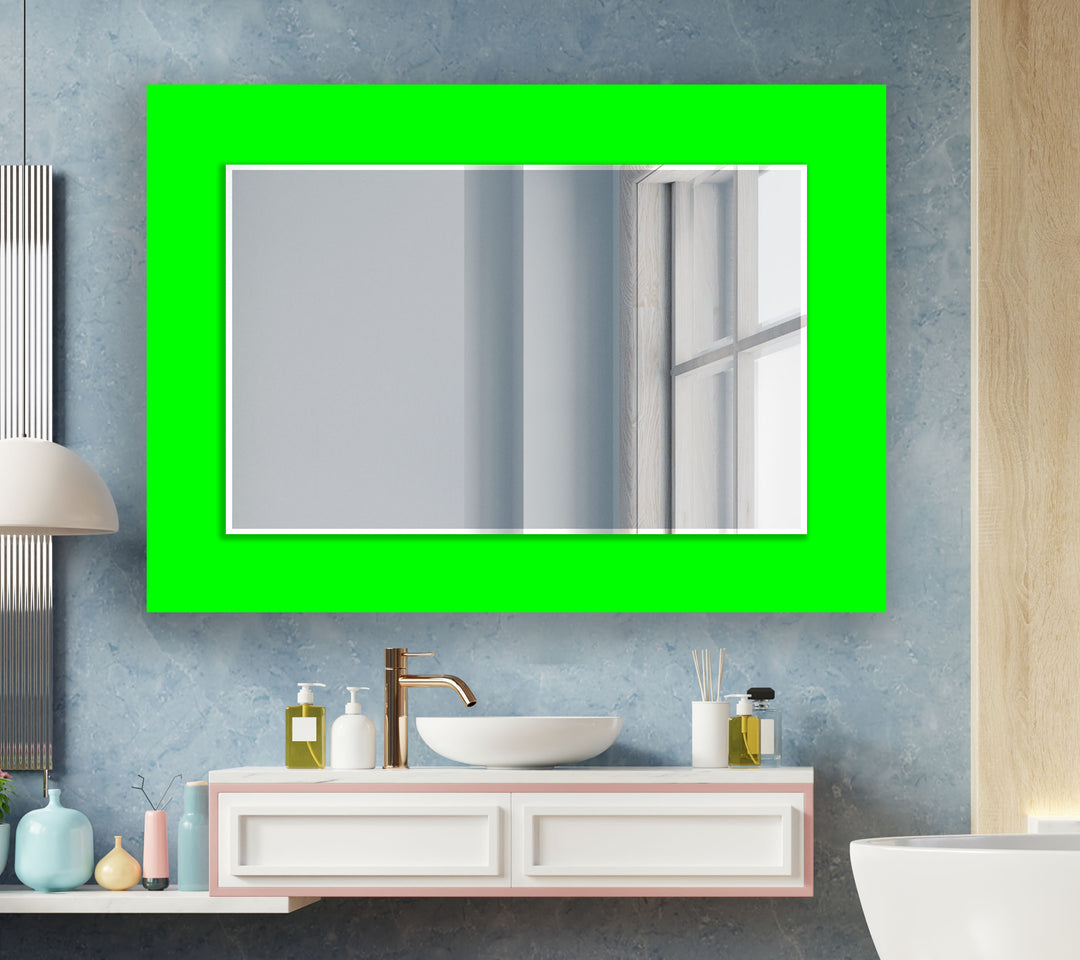 Neon Green Wall Mirrors Large Wall Mirror
