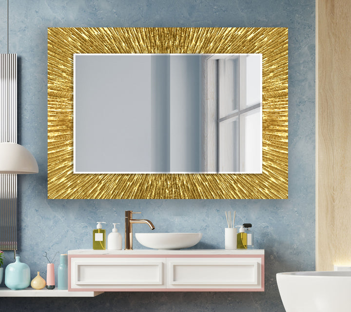 Gold Shiny Wall Mirror large mirror
