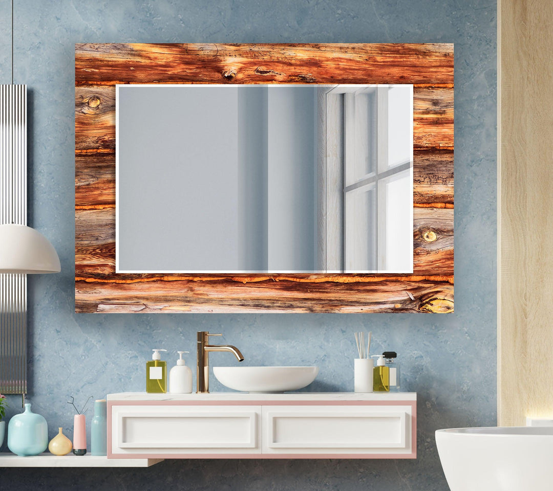 Light Wood Wall Mirrors Modern Wall Mirror
