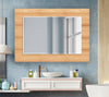 Wood Pattern Tempered Glass Wall Mirror