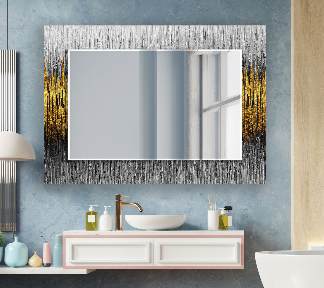 Grey Golden Details Wall Mirrors wall decorative mirror
