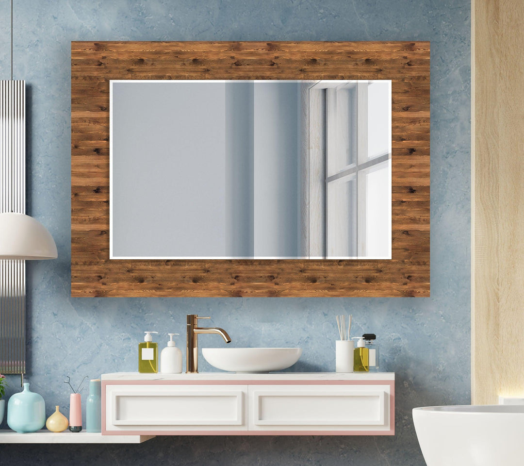 Wood Design Wall Mirrors bathroom mirror with lights
