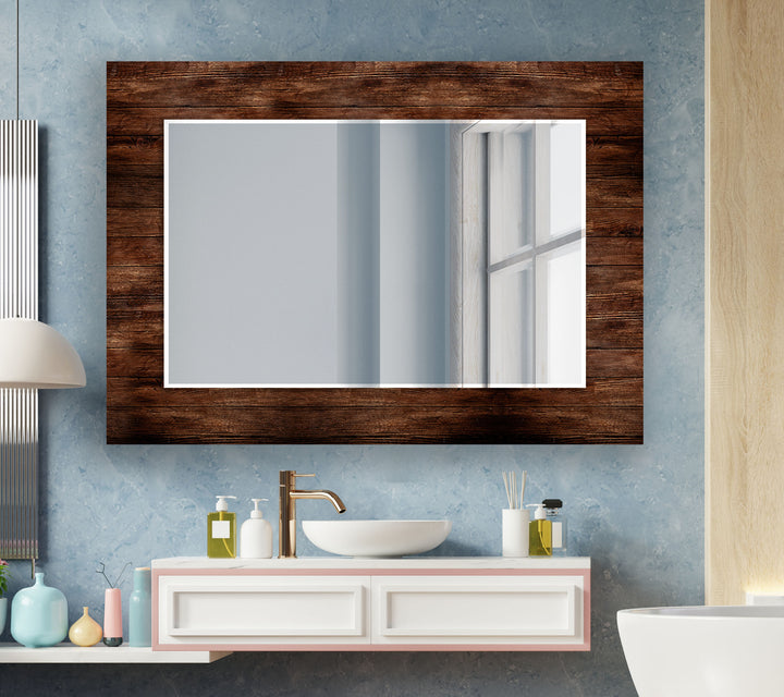 Brown Wood Wall Mirrors Large Wall Mirror
