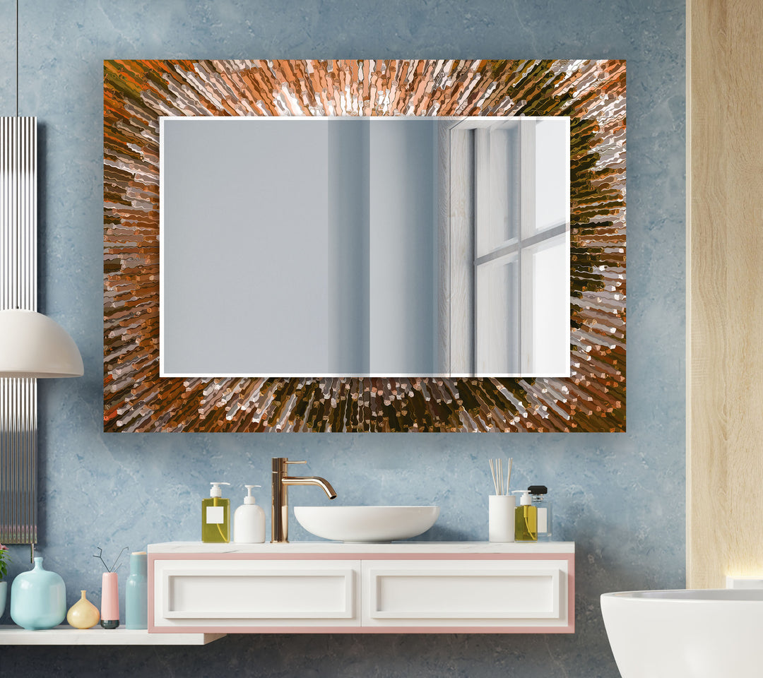 Orange Splash Wall Mirror long mirror
