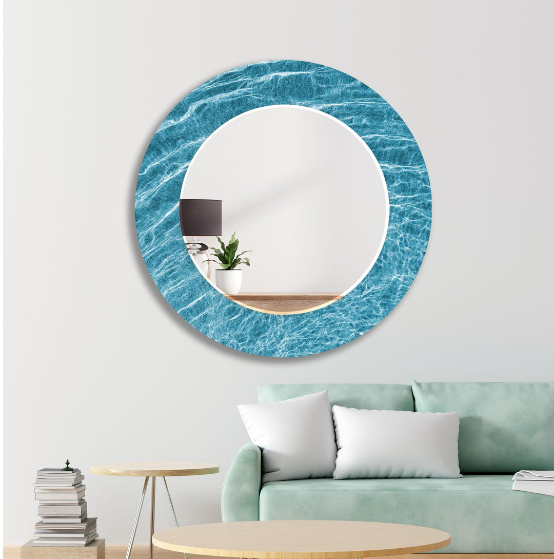 Blue Sea Waves Wall Mirrors full length mirrors
