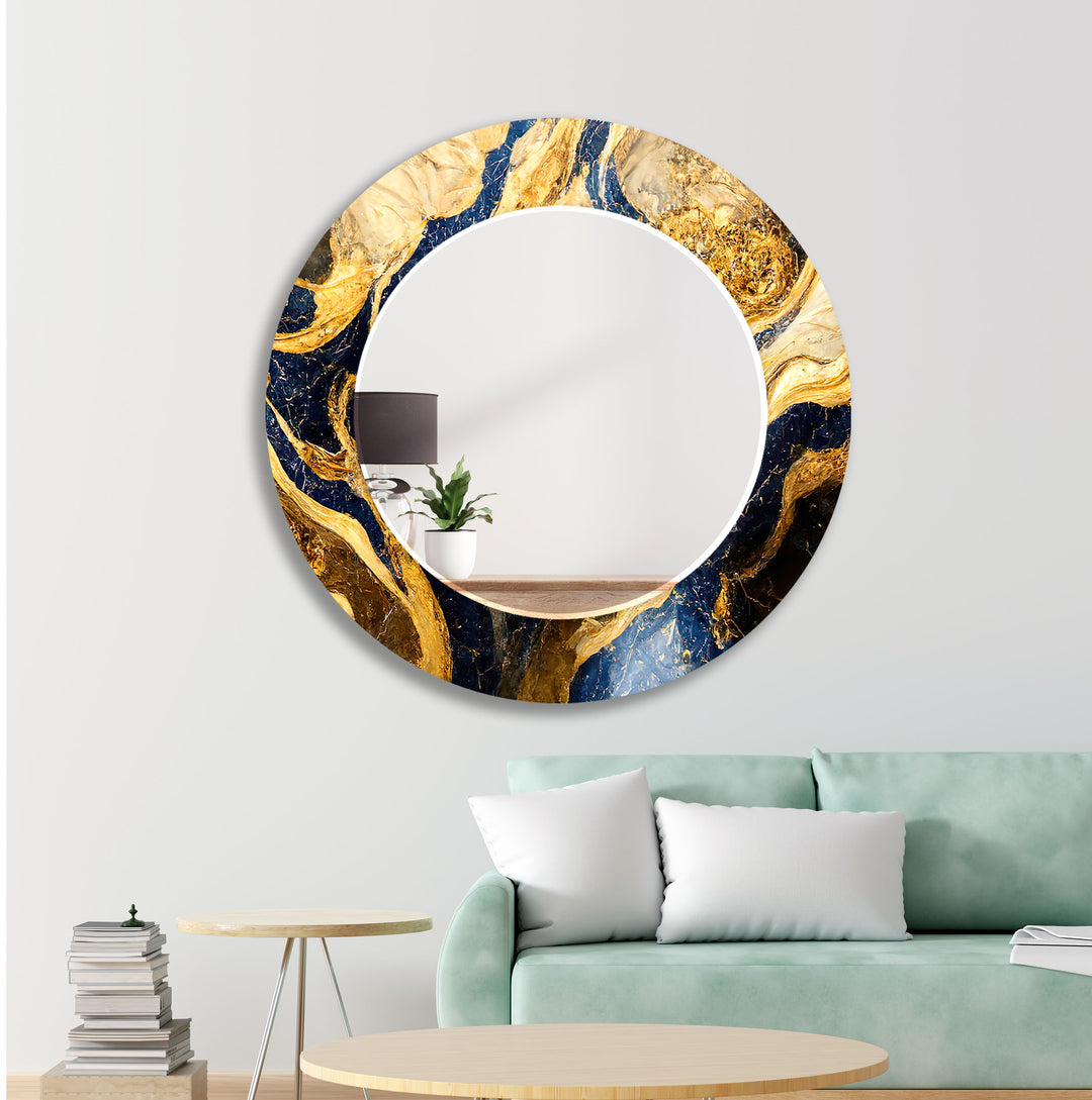 Golden Marble Wall Mirrors Gold Mirror
