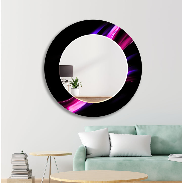 Pink & Purple Lines Wall Mirror big wall mirror
