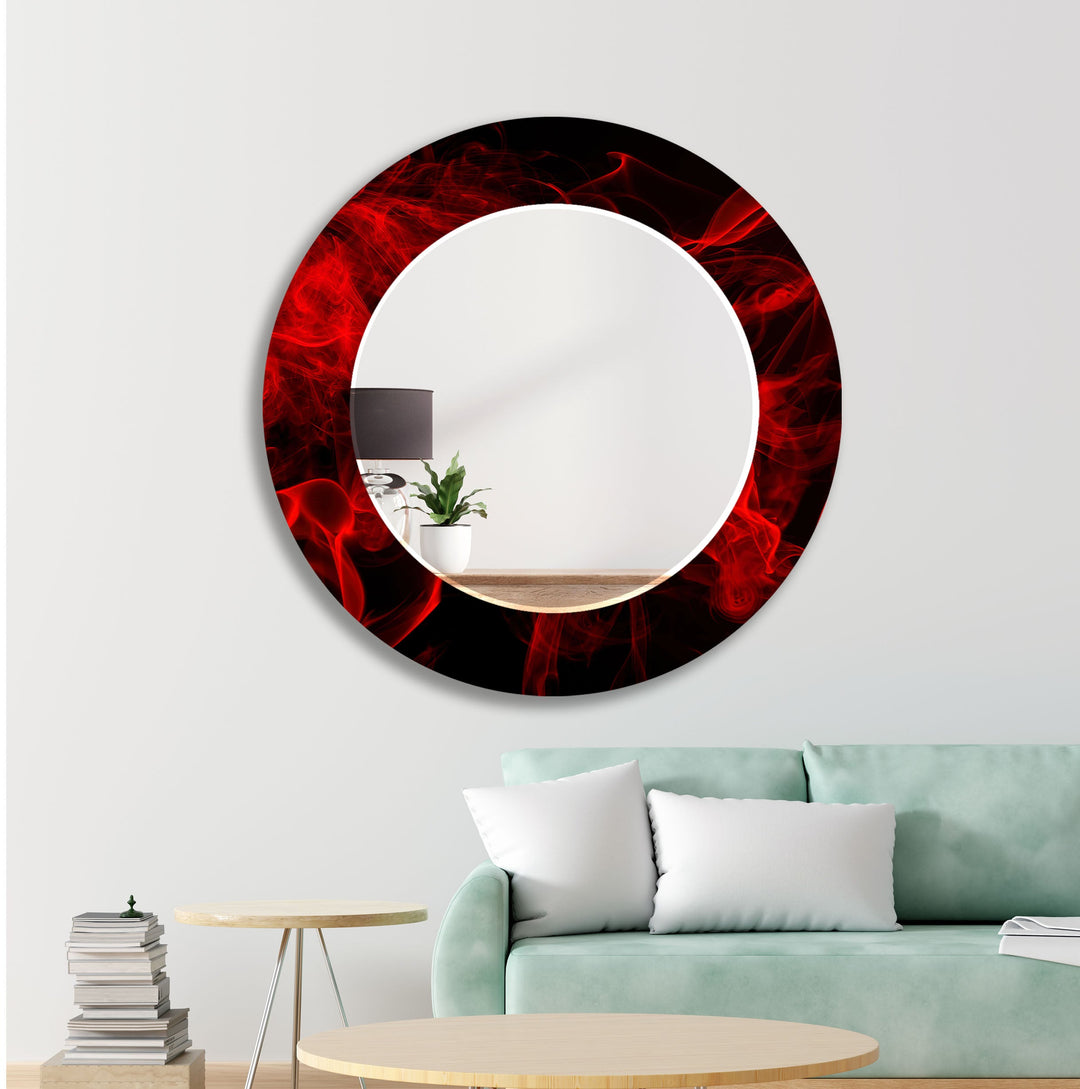 Black & Red Abstract Wall Mirror decorative mirrors
