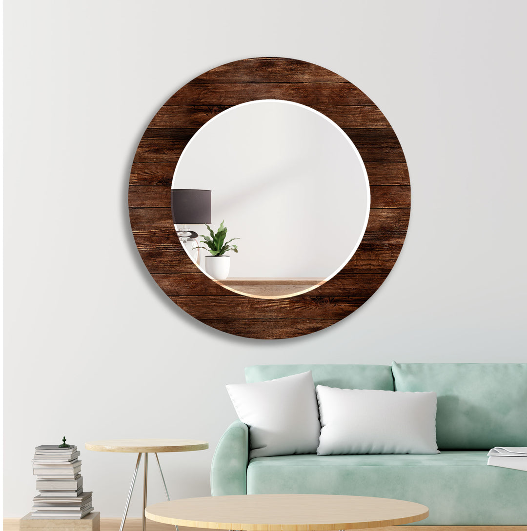 Brown Wood Wall Mirrors wall mirror
