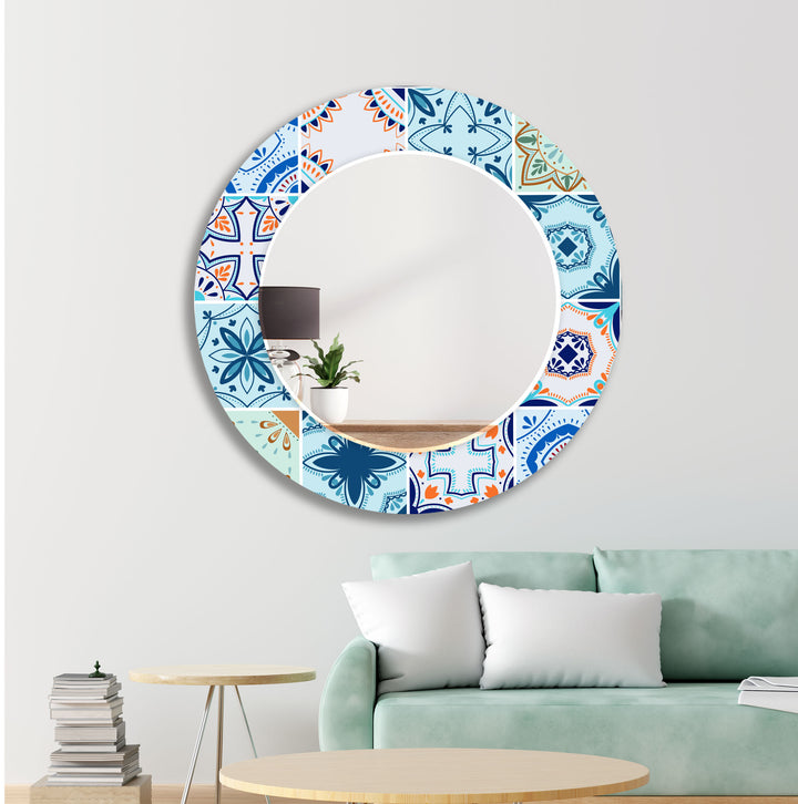 Mosaic Stones Design Wall Mirror Decorative Mirror
