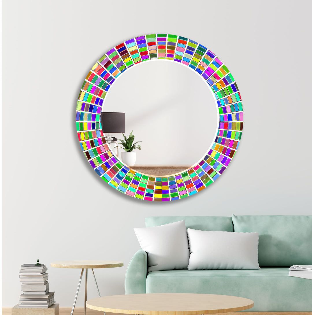 Stained 3D Colored Wall Mirror oversized wall mirrors
