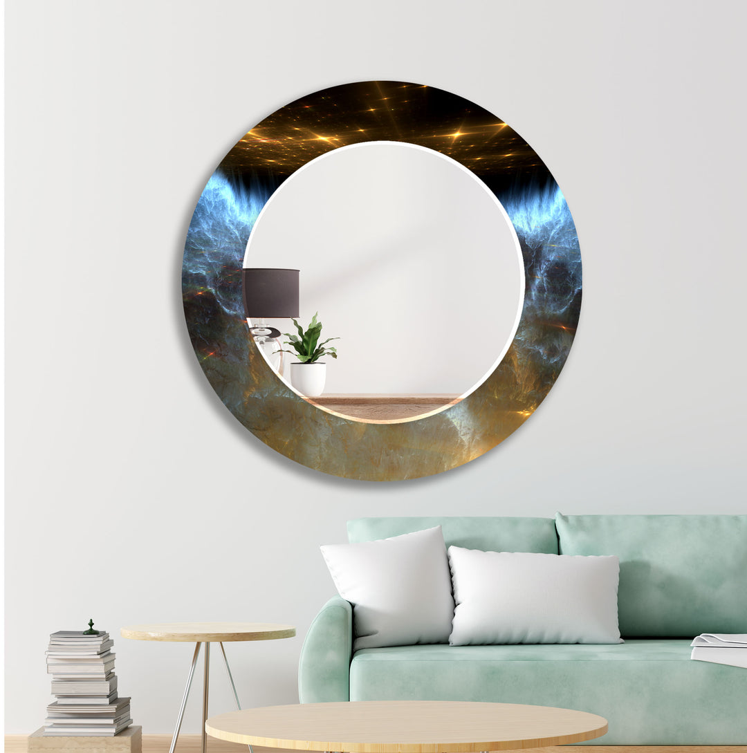 Black Gold Space Wall Mirror big mirror for living room
