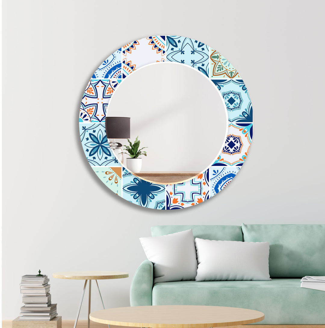 Mosaic Green & Blue Wall Mirror full length mirrors
