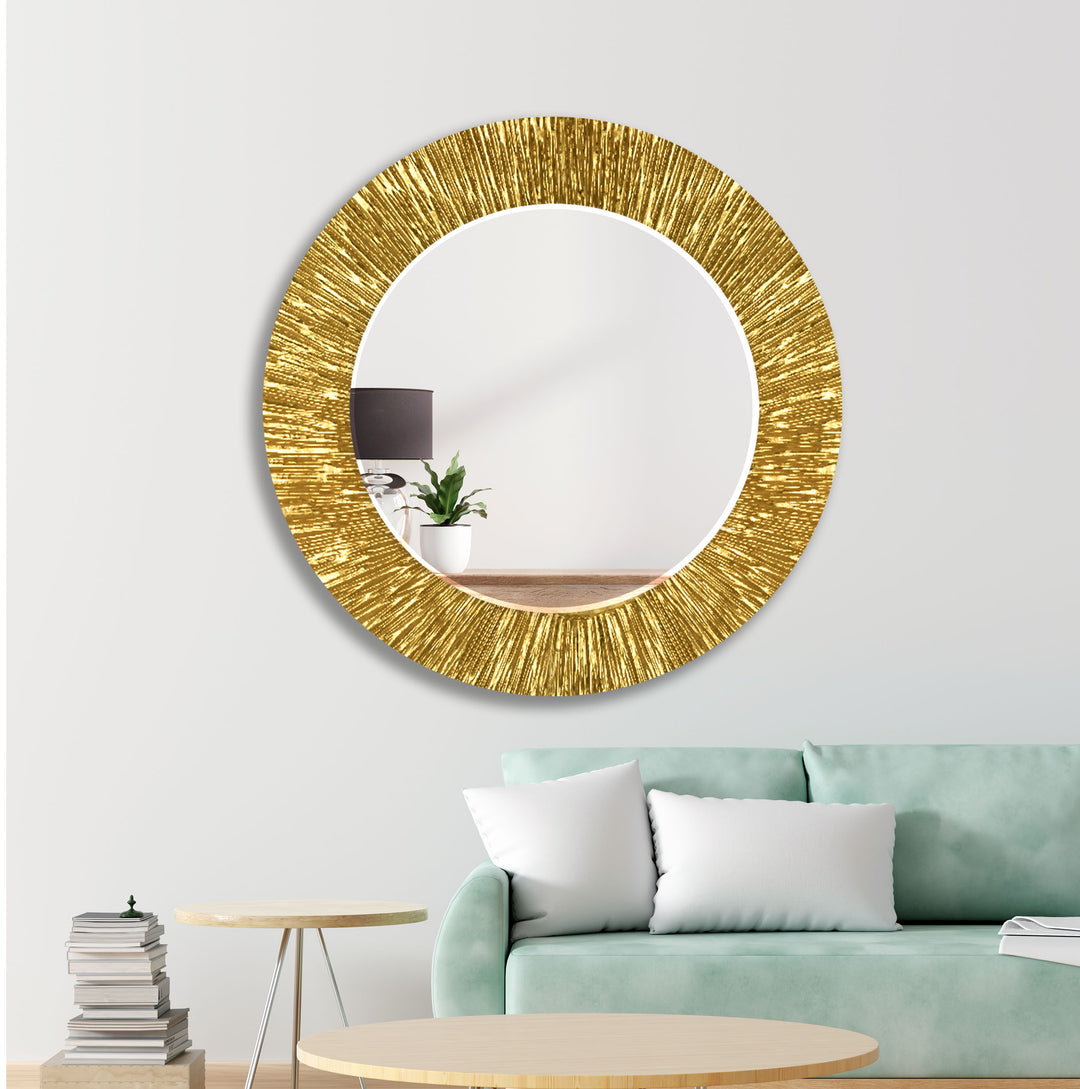 Gold Shiny Wall Mirror dining room mirror
