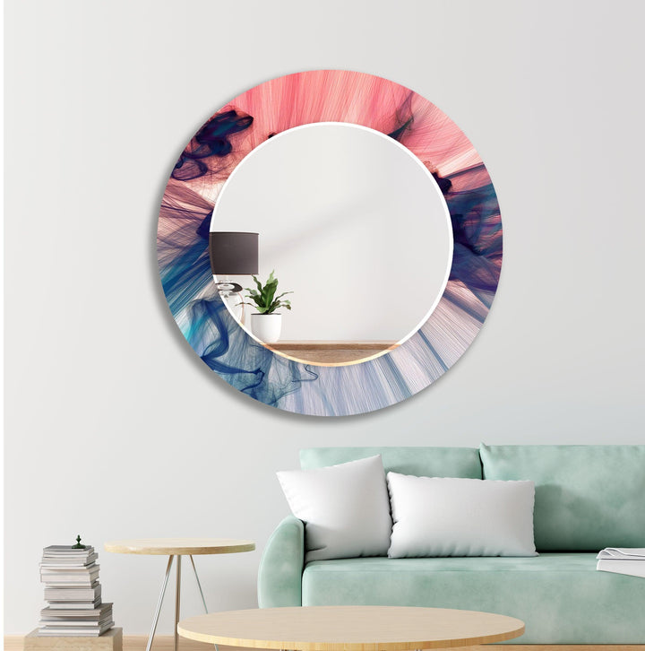 Pink and Blue Abstract Wall Mirrors Huge Wall Mirror
