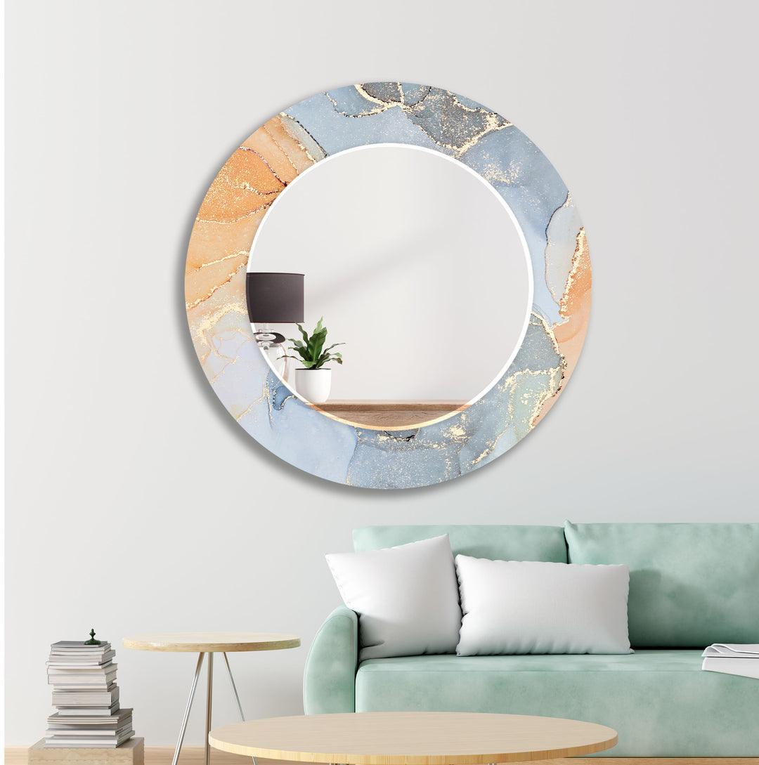 Marble Orange and Grey Wall Mirrors full body mirror
