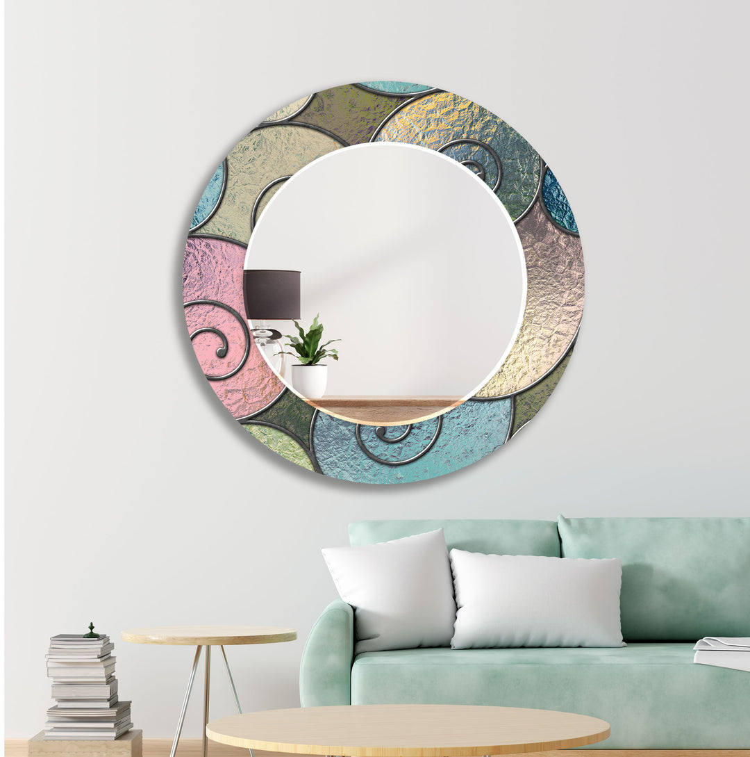 Abstract Spiral Wall Mirrors Entryway Mirror
