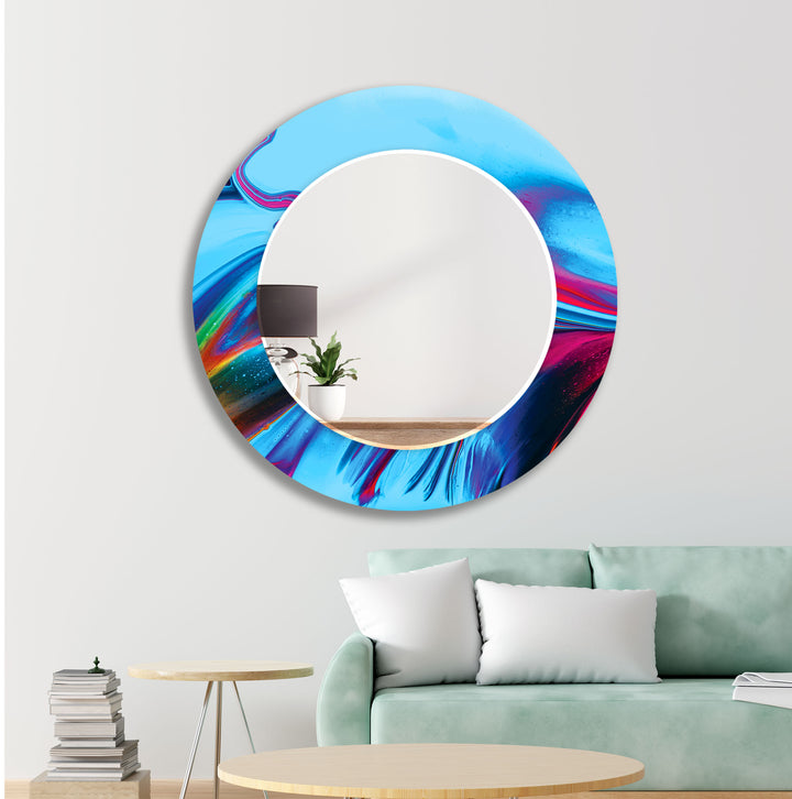 Colored Blue Wall Mirrors led mirrors
