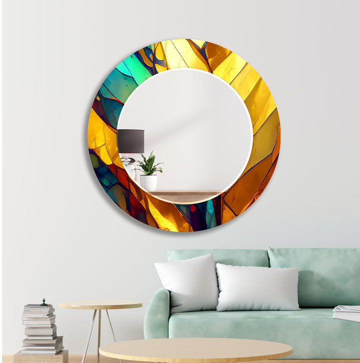 Stained Gold Wall Mirror biggest wall mirror
