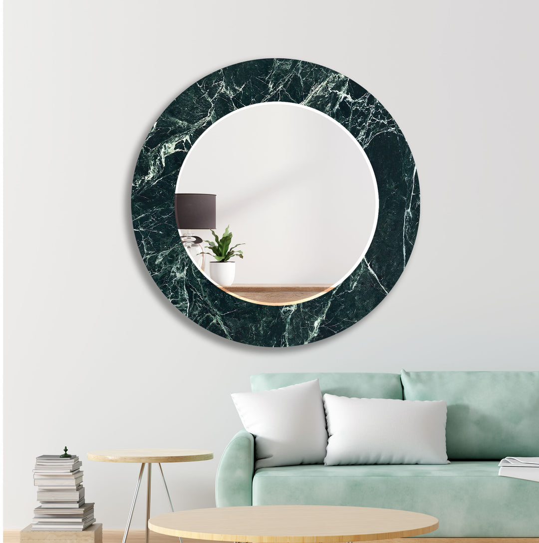 Green Marble with White Splashes Wall Mirror Large Wall Mirror
