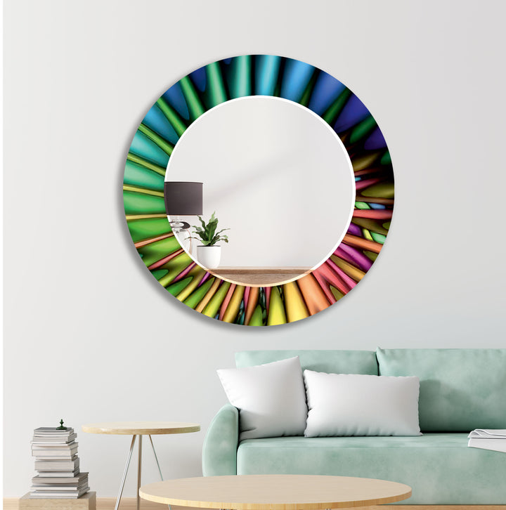 Rainbow Colors Abstract Wall Mirror huge mirror
