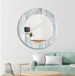 Abstract Round Tempered Glass Wall Mirror