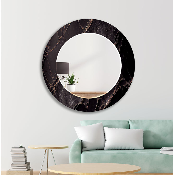 Brown Marble Wall Mirror Decorative Wall Mirror
