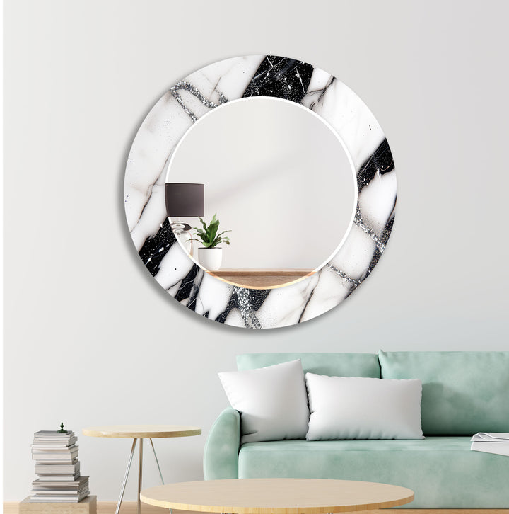 Black White Marble Wall Mirror huge mirror
