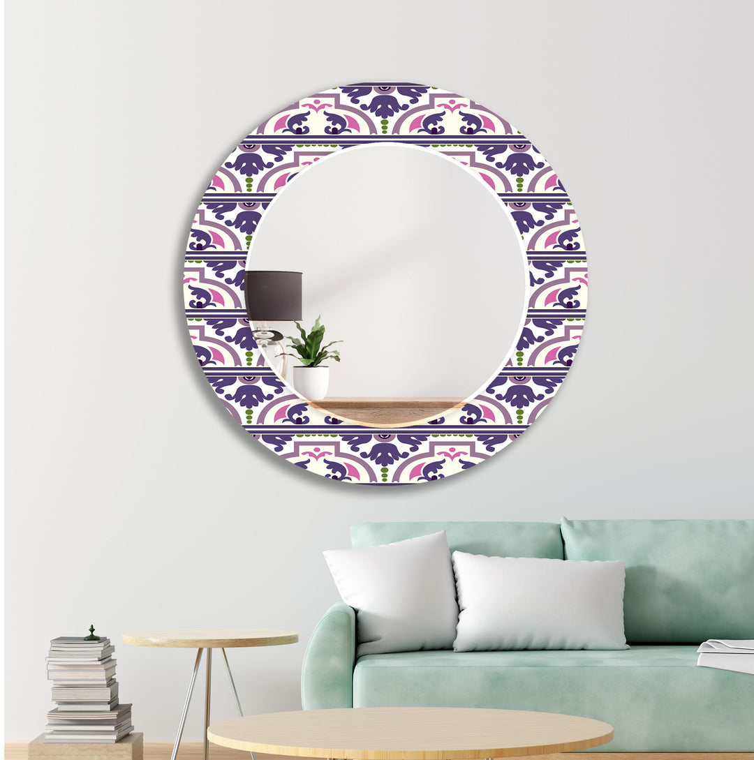 Mandala Pink and Blue Wall Mirrors Dining Room Mirror
