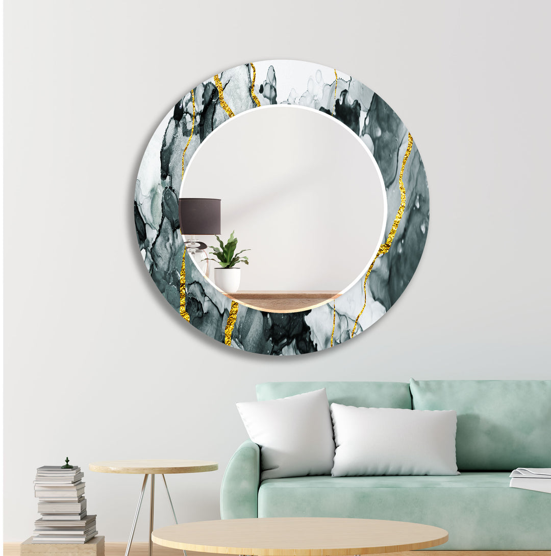 Golden Black Smoke Wall Mirror gold mirror
