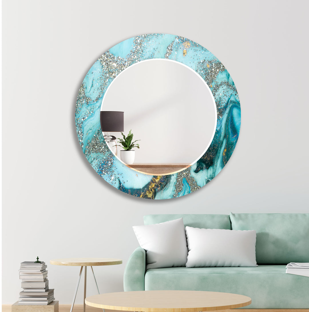 Golden Blue Wall Mirrors decorative mirrors
