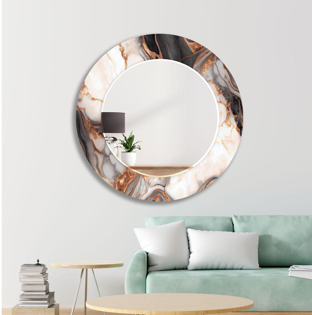 Black & White Brown Details Wall Mirror Long Mirror
