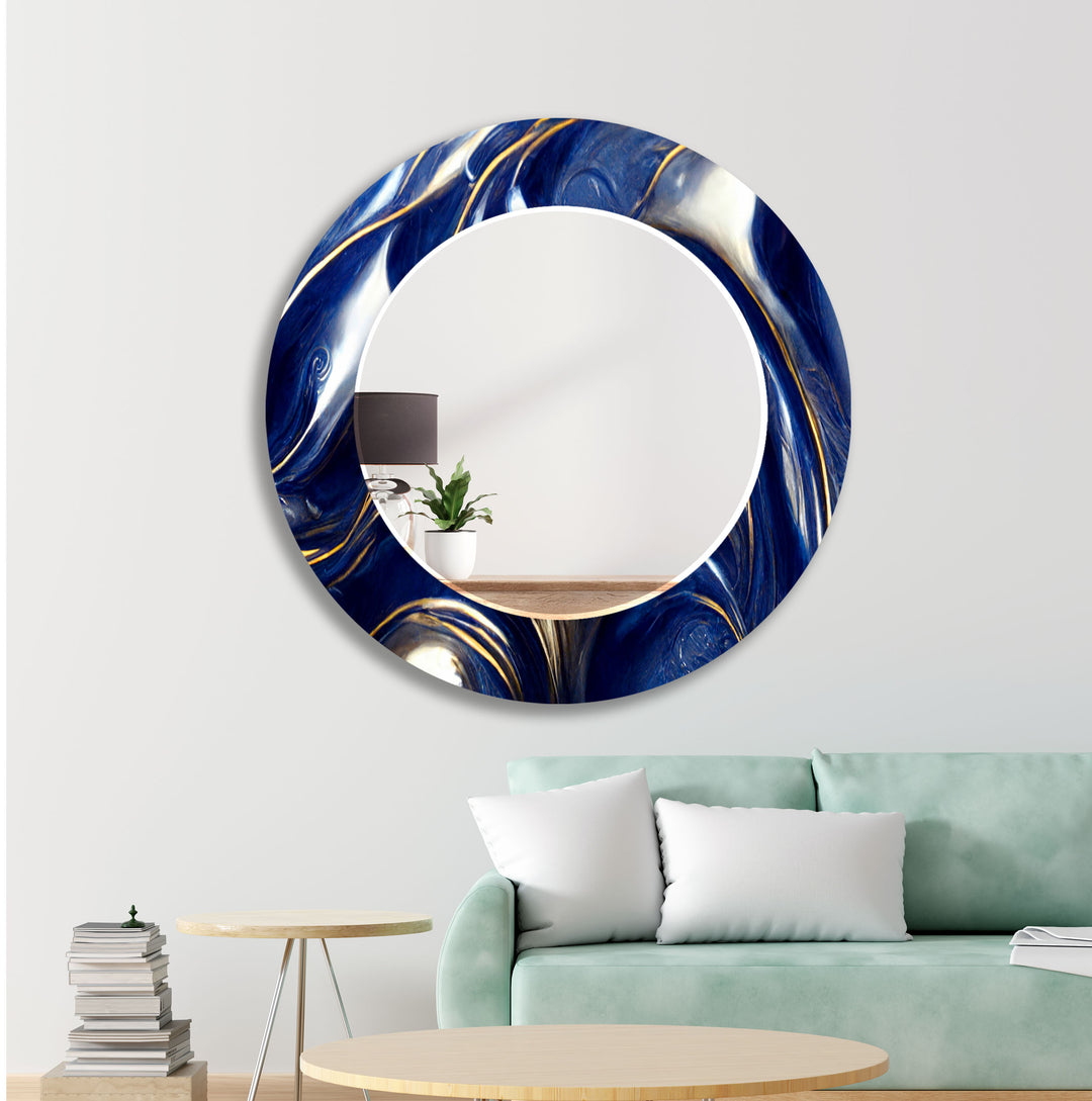 Dark Blue Huge Mirror